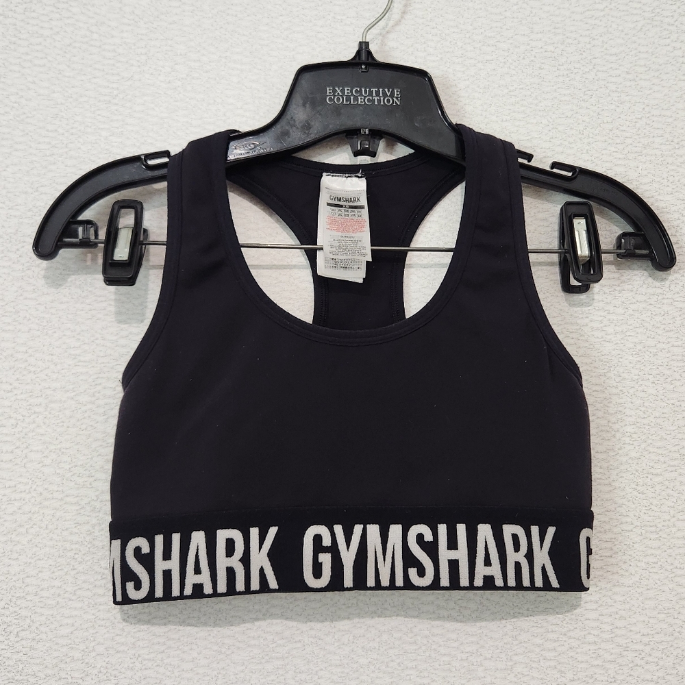 Gymshark Womens Black Sports Bra Xtra Small